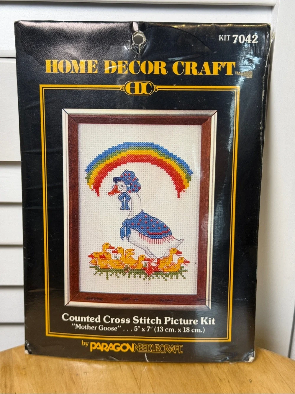 Home Decor Mother Goose Cross Stitch 1984 Craft Kit 7042 Made In New York USA